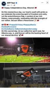ALBANSKI HAKERI NAPALI TENIS: Na društvenim mrežama ATP vijori se zastava tzv, "Velike Albanije" i to ona uneta dronom na meč protiv Srbije