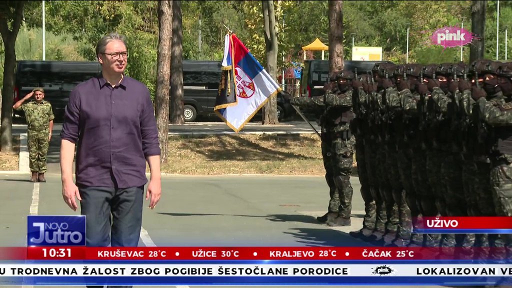 UŽIVO NA TV PINK I PINK.RS! PREDSEDNIK VUČIĆ U BEOGRADU: Polaže kamen temeljac za izgradnju novog objekta za pripadnike Odreda vojne policije 'Kobre'