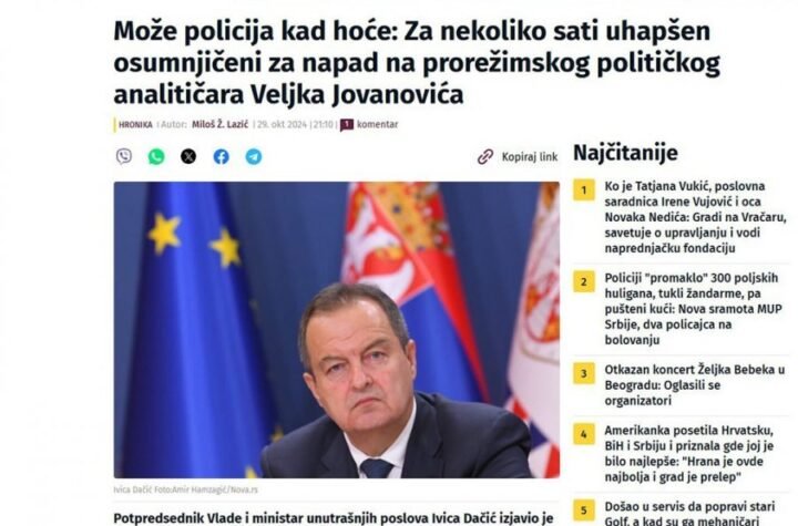 Politički analitičar brutalno prebijen, napadač mu uzvikivao: "GDE TI JE SADA TVOJ VUČIĆ!" OGLASIO SE I LIDER SRBIJE DA PRUŽI PODRŠKU NAPADNUTOM MLADIĆU!