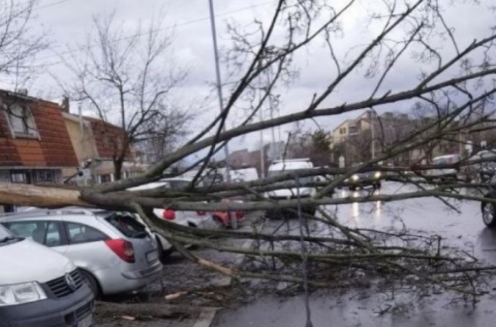 JAKO OLUJNO NEVREME POGODILO ZAPAD SRBIJE: U Kosjeriću silovit vetar oborio semafor pa nastao kolaps u saobraćaju (FOTO)