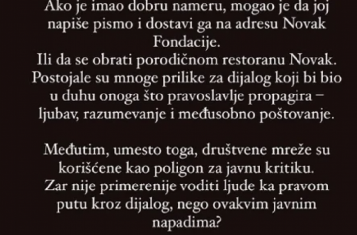 BUKTI RAT SNAJKI ĐOKOVIĆ I MONAHA! Pale su TEŠKE REČI - "Bolje da GLEDA SVOJA POSLA, pametnije je da ćuti!"