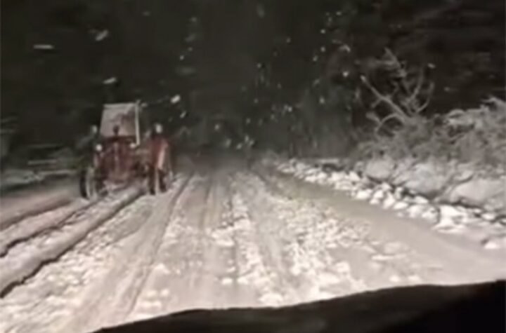 KROZ SNEG I MRAK I ODJEDNOM IZBIJA "KAMIKAZA": Jeziva scena kod Borskog jezera, vozač sve snimio (FOTO)