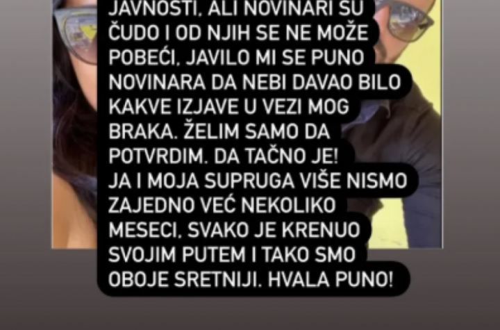 RAZVELA SE ZVEZDA "GRANDA"! Nakon bajkovitog venčanja šok-odluka: "SVAKO JE KRENUO SVOJIM PUTEM"!