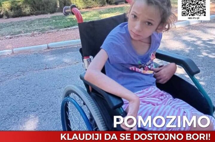 SRBIJO, POMOZI! Klaudija ima cerebralnu paralizu i epilepsiju, potrebna joj je mnogo novca za terapije!