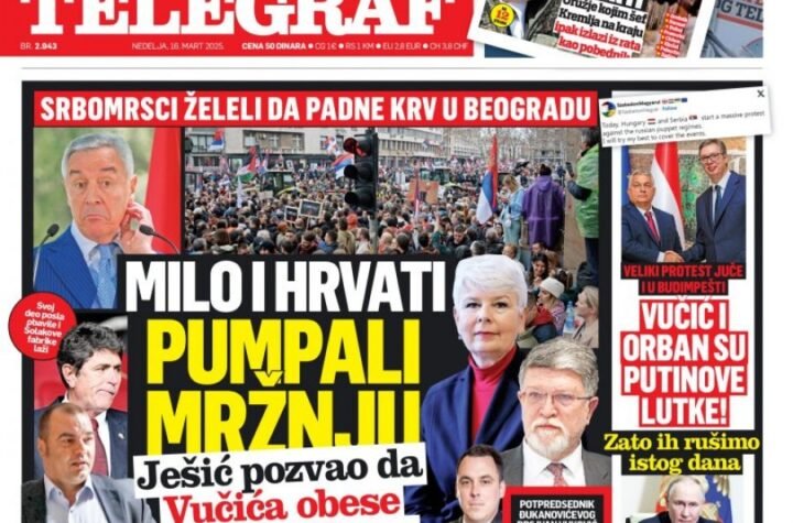 REGION PUMPAO MRŽNJU: Milo i Hrvati hteli da padne krv u Beogradu! ČITAJTE U SRPSKOM TELEGRAFU!