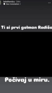 TI SI PRVI GOMAN, POČIVAJ U MIRU: Poznati reper se oprostio od preminulog fudbalera Partizana