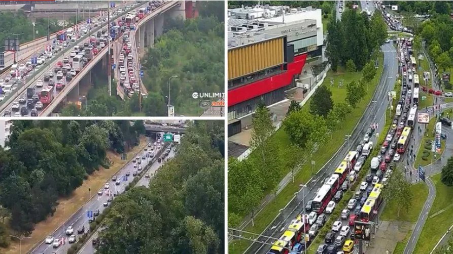 KIŠA U BEOGRADU IZAZVALA KOLAPS: Evo gde su najveće gužve!