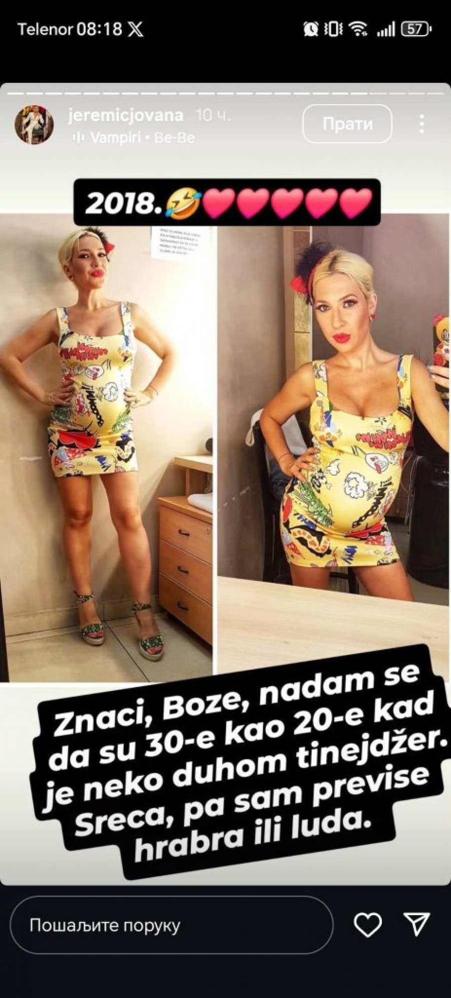 BOŽE NADAM SE...! Oglasila se Jovana Jeremić podelila fotografiju koja za nju ima posebno značenje! (FOTO)