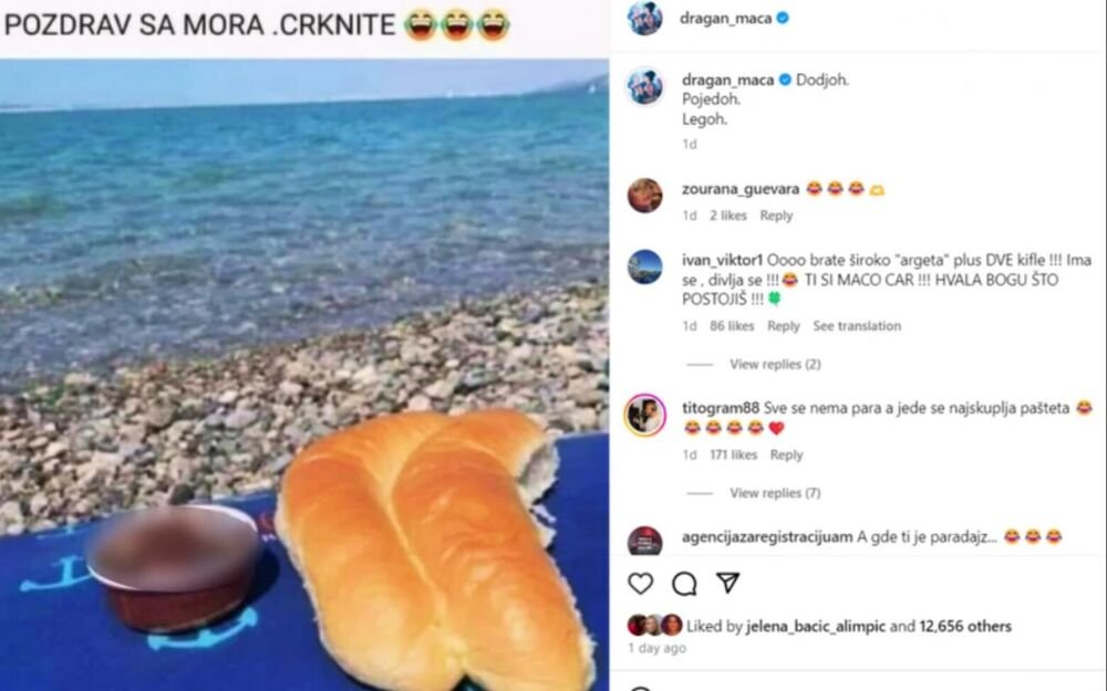 Maca na letovanju