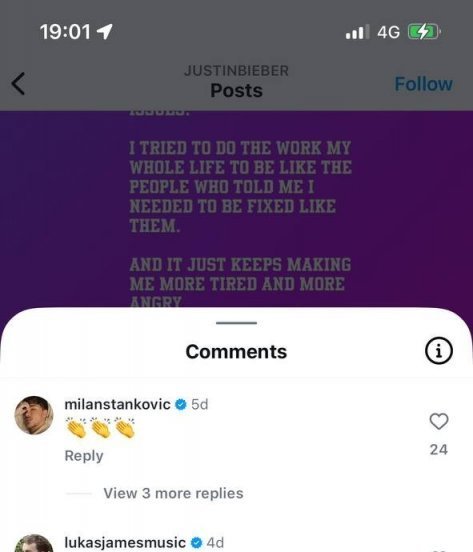 "LJUDI MI KAŽU DA SE IZLEČIM": Milan Stanković pružio podršku SVETSKOJ ZVEZDI - da li i naš pevač prolazi kroz TEŽAK period?! (FOTO)