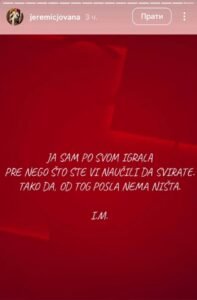 OD TOG POSLA NEMA NIŠTA! Nova BRUTALNA poruka Jovane Jeremić! Da li je ovo upućenu Draganu!?