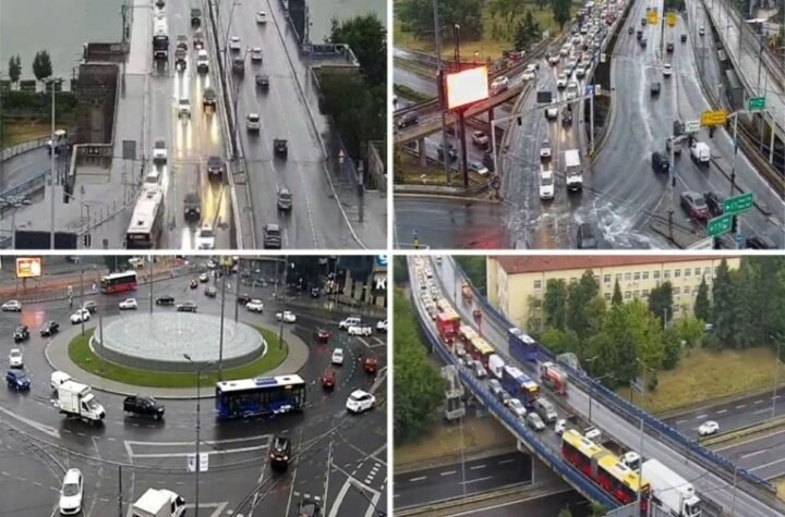 KOLAPS U BEOGRADU! Vozila mile, kiša usporila saobraćaj! OVDE SU NAJVEĆE GUŽVE! (FOTO)