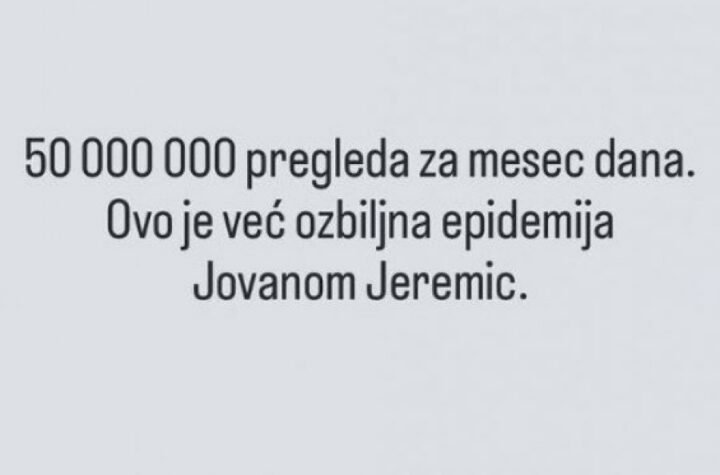 OVO JE VEĆ OZBILJNA PANDEMIJA! Jovana Jeremić ponovo ZAINTRIGIRALA javnost svojom objavom! (FOTO)