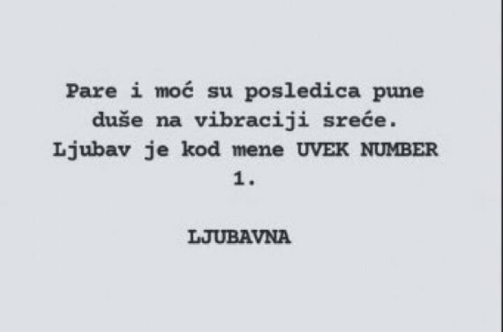 PARE I MOĆ SU POSLEDICE TOGA, KOD MENE JE TO BROJ 1! Jovana Jeremić ZAINTRIGIRALA JAVNOST novom objavom!