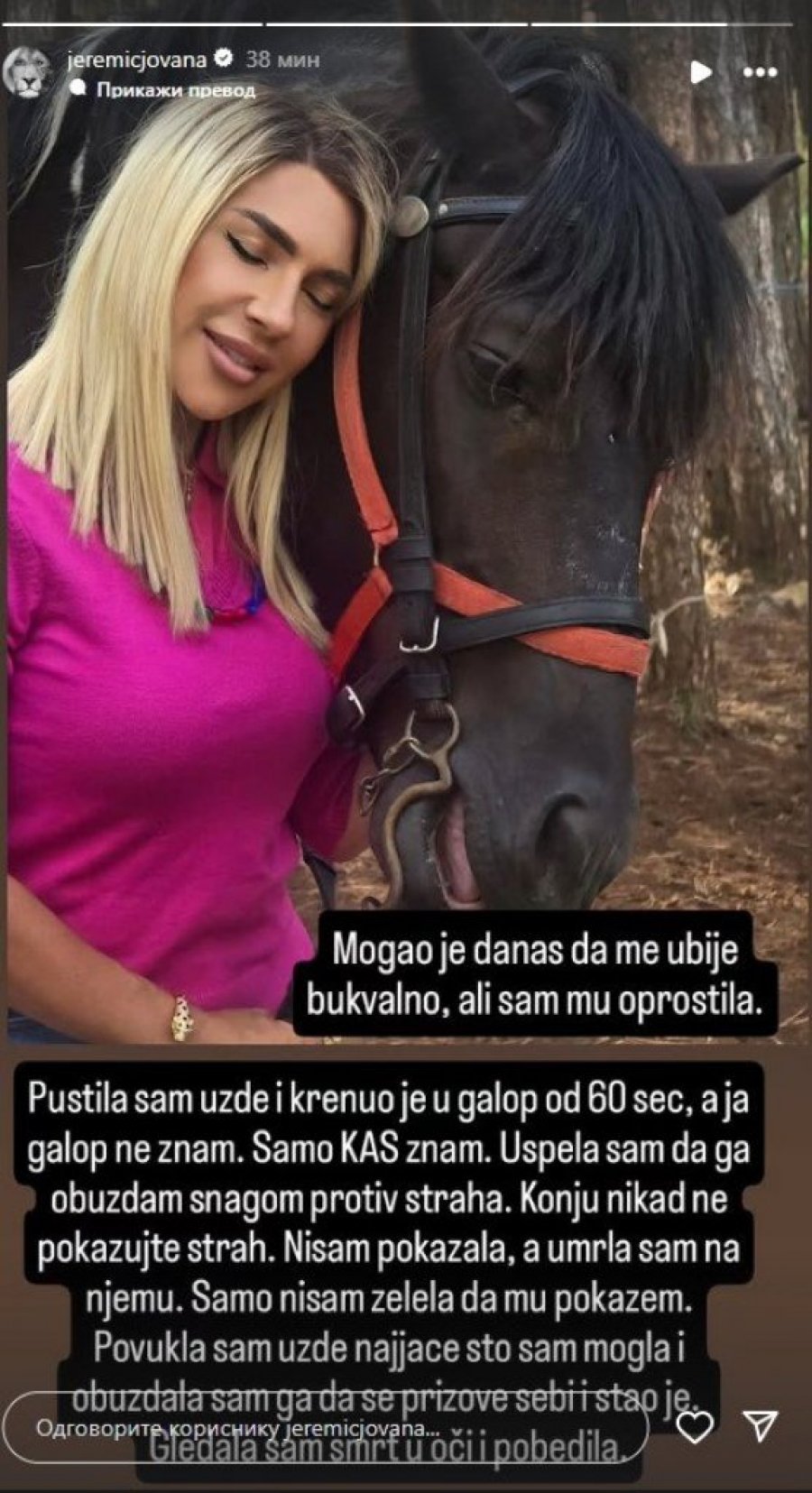 SEKUNDE SU ME DELILE! Jovana Jeremić UZNEMIRILA SVE: "Mogao je danas da me ubije"!