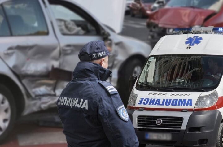 LANČANI SUDAR KOD VRANJA! Povređeno dete (9) i žena!