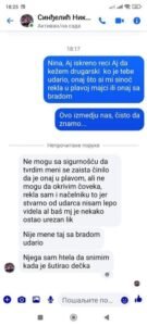NIKOLINA SINĐELIĆ SAMA SEBE DEMANTOVALA! Isplivala njena prepiska: Nisam lepo videla ko me je udario (FOTO)
