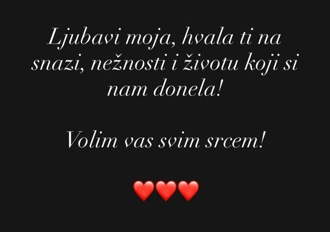 Naš reprezentativac i manekenka dobili sina: On se dirljivim rečima obratio surpuzi a evo koje ime su dali nasedniku (FOTO)