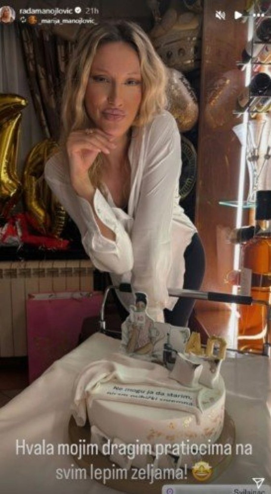 ZAVIRITE U ROĐENDANSKO SLAVLJE O KOME SVI BRUJE! Rada Manojlović pokazala PORUKU KOJA ZAUSTAVLJA DAH, pevačica ne krije sreću! (FOTO)