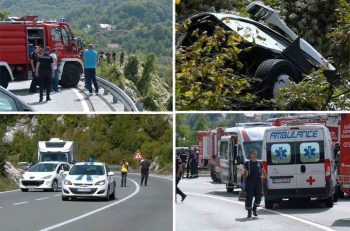 AUTOBUS SMRTI ODNEO DVA ŽIVOTA! Probio zaštitni nasip, pa pao u provaliju - POLICIJA UHAPSILA VOZAČA! (FOTO)