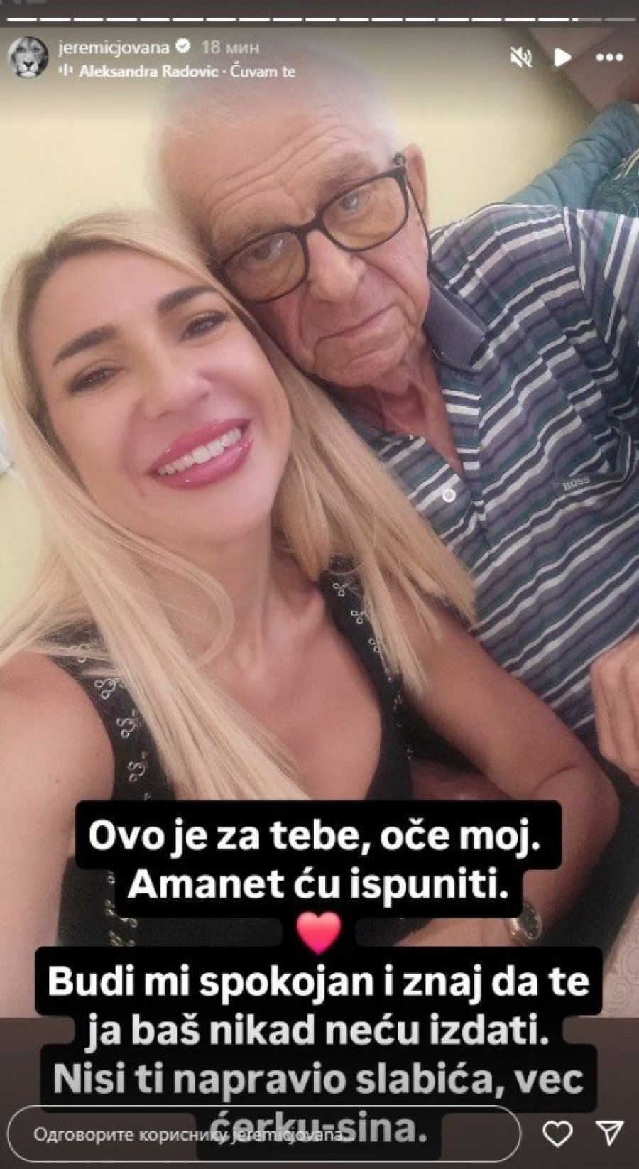 OVO JE ZA TEBE, AMANET ĆU ISPUNITI! Jovana Jeremić dala ČASNU REČ ovom muškarcu! (FOTO)