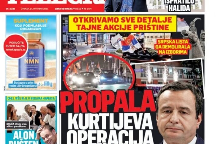 PROPALA KURTIJEVA AKCIJA "GRAČANICA"! ČITAJTE U SRPSKOM TELEGRAFU!