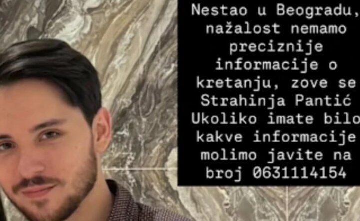 Beograd na nogama, u toku potraga za Strahinjom: Porodici se nije javio više od 24 sata, njegov nestanak obavijen VELOM MISTERIJE