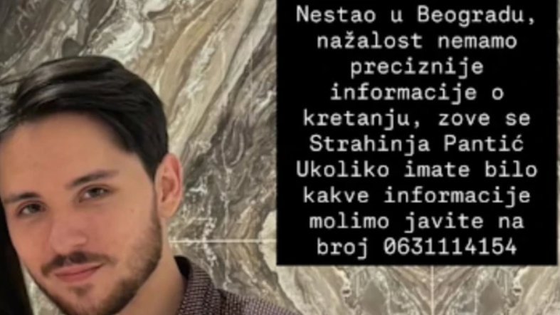 Beograd na nogama, u toku potraga za Strahinjom: Porodici se nije javio više od 24 sata, njegov nestanak obavijen VELOM MISTERIJE