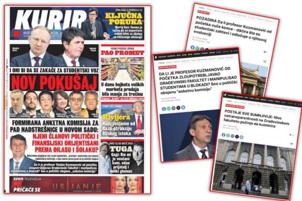 Kurir raskrinkao tzv. Anketnu komisiju: Politički projekat interesnih grupa da se blokade održe i kriza produbi