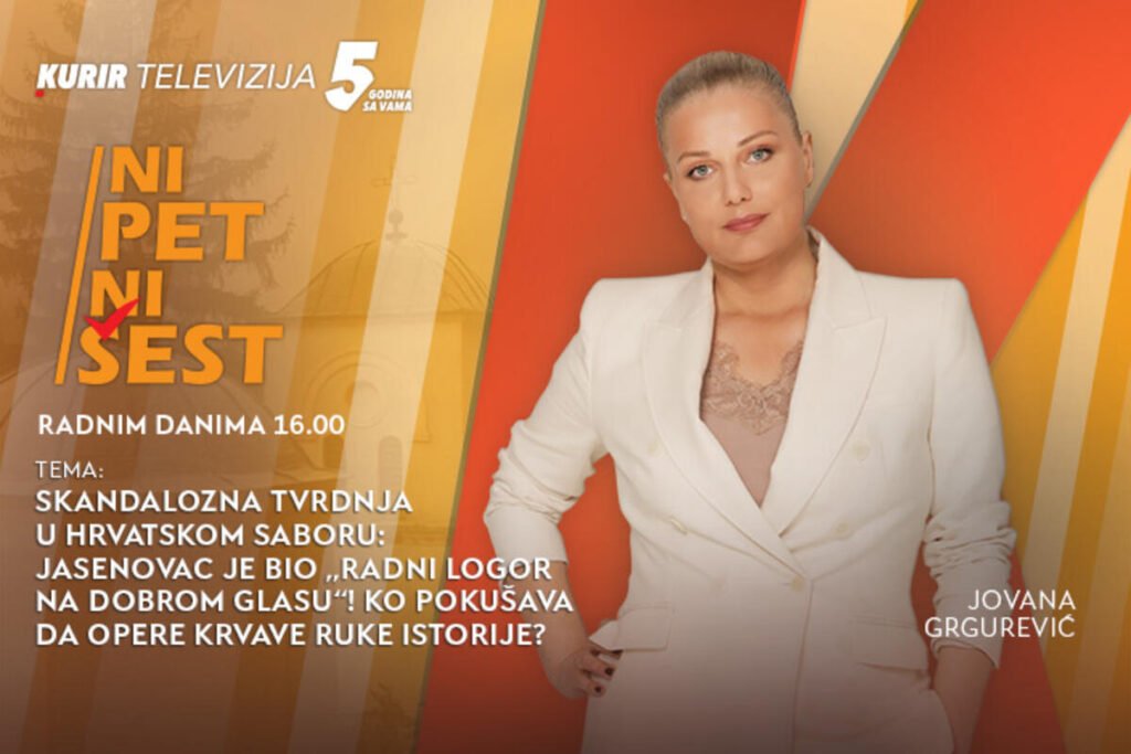 SKANDALOZNA TVRDNJA U HRVATSKOM SABORU: KO POKUŠAVA DA OPERE KRVAVE RUKE ISTORIJE? - u emisiji “NI 5 NI 6” od 16.00