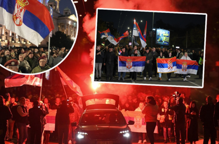 SLIKA PRISTOJNE I DOSTOJANSTVENE SRBIJE! Pogledajte kako je Beograd dočekao Srbe sa Kosova i Metohije ispred Skupštine - skoro 50.000 ljudi došlo da ih pozdravi! (FOTO)