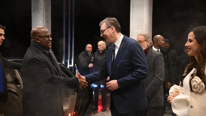 VUČIĆ UGOSTIO PREDSEDNIKA KONGA NA VEČERI: Mnogo volimo vašu zemlju, veoma cenimo vas kao hrabrog čoveka (FOTO)