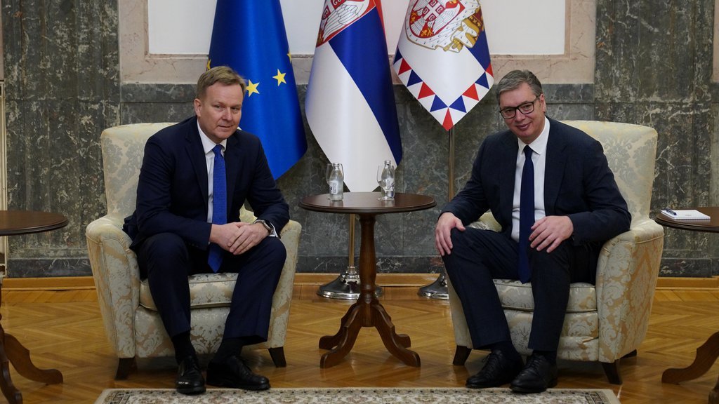 Vučić se sastao sa Sorensenom u Briselu: Predsednik Srbije kasnije prisustvuje večeri koju organizuje Marta Kos