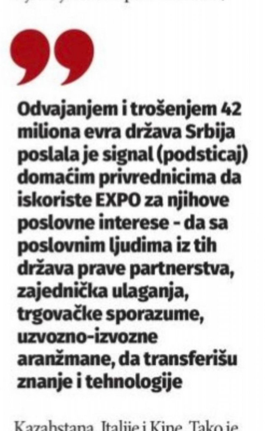 OPOZICIONI KOLUMNISTA PRIZNAO VELIKU ISTINU: EXPO je ogromna šansa za srpsku privredu! (FOTO)