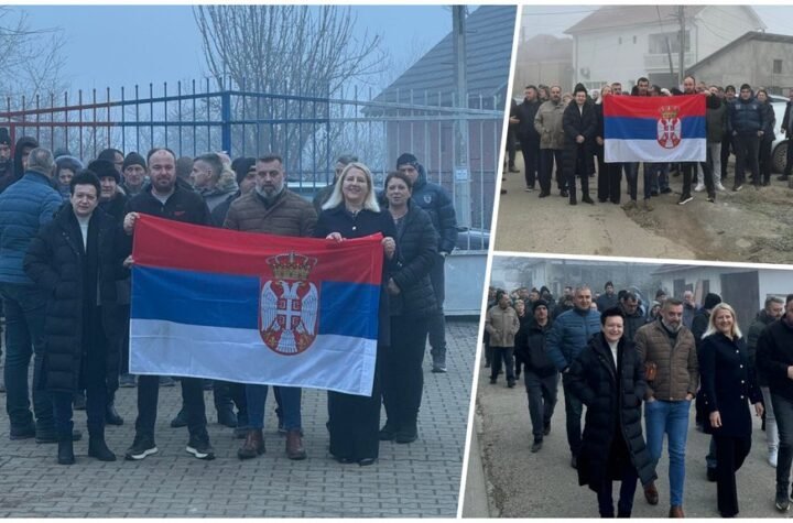 Prelepe slike jutros iz Kosovskog Pomoravlja: Srbi sa trobojkom složno na glasanje!
