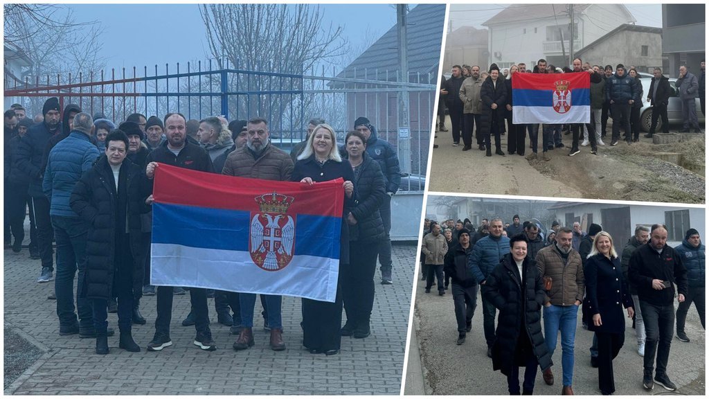 Prelepe slike jutros iz Kosovskog Pomoravlja: Srbi sa trobojkom složno na glasanje!