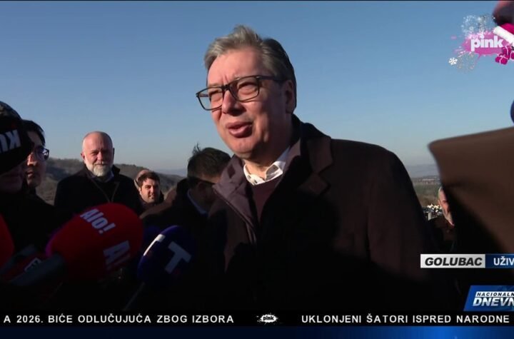 UŽIVO NA TV PINK I PINK.RS VUČIĆ OBILAZI RADOVE NA DUNAVSKOM KORIDORU: Ceo put će sa oba mosta biti završen do kraja sledeće godine