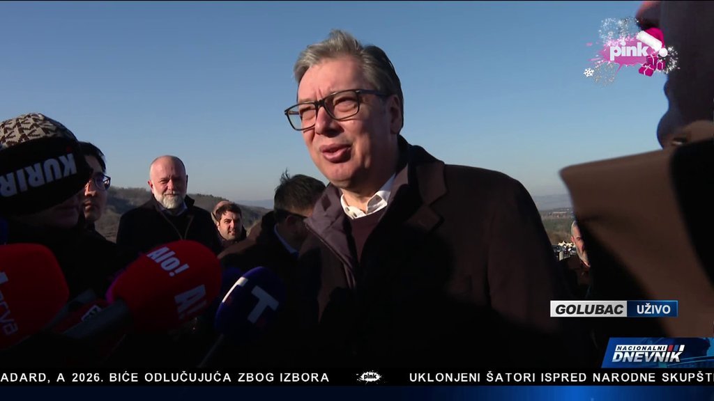 UŽIVO NA TV PINK I PINK.RS VUČIĆ OBILAZI RADOVE NA DUNAVSKOM KORIDORU: Ceo put će sa oba mosta biti završen do kraja sledeće godine