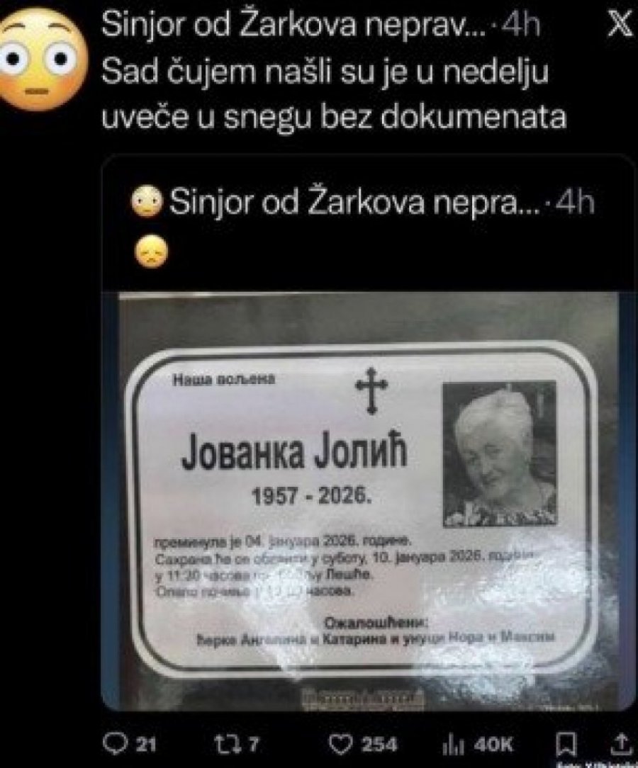 BEŽIVOTNO TELO JOVANKE JOLIĆ PRONAĐENO U SNEGU?! Misteriozna smrt internet zvezde izazvala lavinu spekulacija, jedna JEŽI DO KOSTIJU!