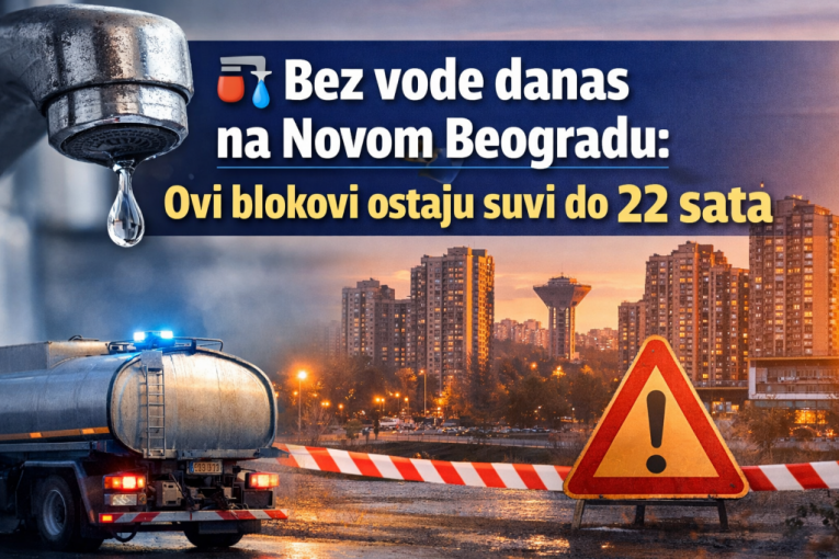 Bez vode danas na Novom Beogradu: Ovi blokovi ostaju suvi do 22 sata