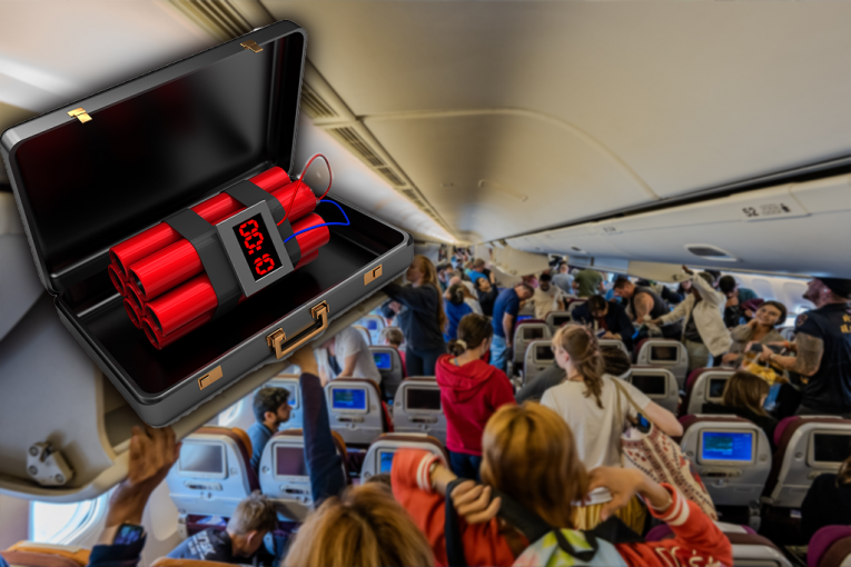 IMAM BOMBU, SVI ĆETE UMRETI! Opšta panika na letu, naređeno HITNO sletanje - lovci morali da uskoče u pomoć!