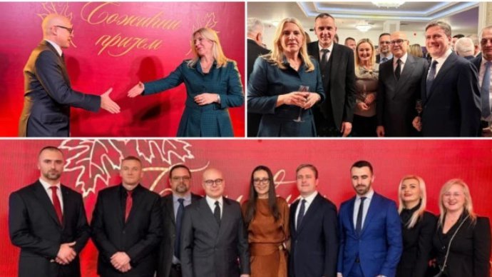 LIDER NAPREDNJAKA VUČEVIĆ NA BOŽIĆNOM PRIJEMU U ISTOČNOM SARAJEVU 'Srbija će uvek biti uz Republiku Srpsku i njen narod, naše veze su neraskidive'