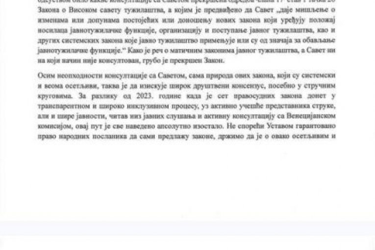 SPASIĆ PRAVO U METU: Visoki saveti sudstva i tužilaštva dostavili mišljenja o pravosudnim zakonima! (FOTO)