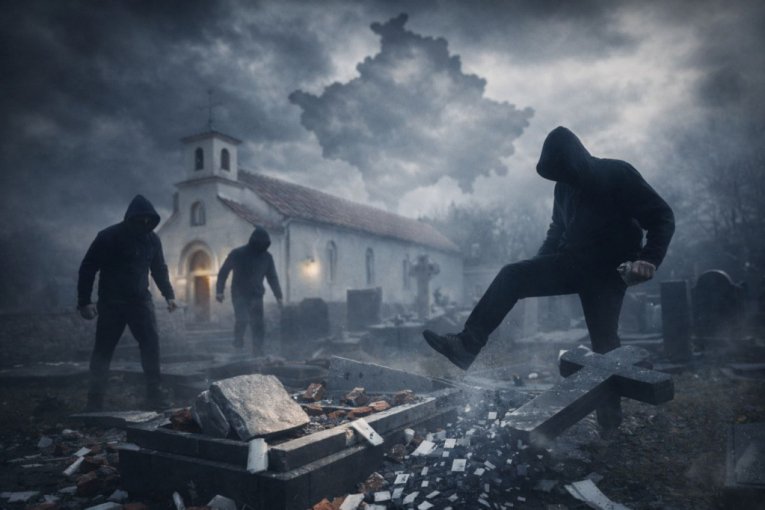 ALBANCI UPALI U SRPSKU CRKVU NA KOSMETU! Počeli da skrnave grobove, razvaljena i ograda - NI MRTVIMA NE DAJU DA POČIVAJU U MIRU