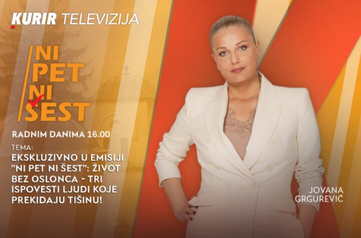 EKSKLUZIVNO U EMISIJI "NI PET NI ŠEST": ŽIVOT BEZ OSLONCA - TRI ISPOVESTI LJUDI KOJE PREKIDAJU TIŠINU - od 16.00