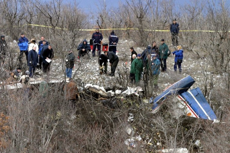Pad aviona u kojem je nastradao Trajkovski