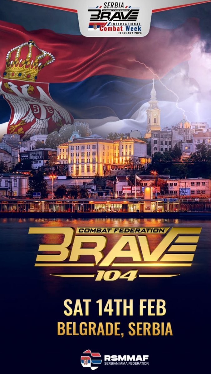 MESTO GDE SE PIŠE NOVA ISTORIJA  Dan zaljubljenih na drugačiji način: Beograd domaćin BRAVE 104 spektakla, najvećeg MMA događaja u regionu