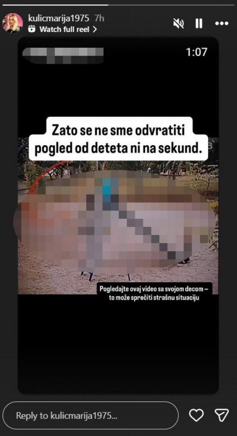 STRAVIČNA OBJAVA OSVANULA NA PROFILU MARIJE KULIĆ NAKON MILJANINE HOSPITALIZACIJE! Ovo ledi krv u žilama! (FOTO)