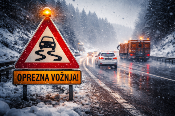 UPOZORENJE ZA VOZAČE U SRBIJI: Vlažni kolovozi i sneg – evo gde preti najveća opasnost