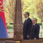VAŽAN SASTANAK NA ANDRIĆEVOM VENCU: Predsednik Vučić razgovara sa ambasadorom Uzbekistana